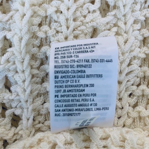 AMERICAN EAGLE CROCHET KNIT TASSEL TRIM CARDIGAN DUSTER SWEATER - Picture 7 of 12